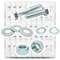 Boltsandnuts.Com Inch Grade 5 FINE Hex Cap Screws, Hex Nuts, Flat & Lock Washers - 573PCS Assortment Kit #279 - alternate 1